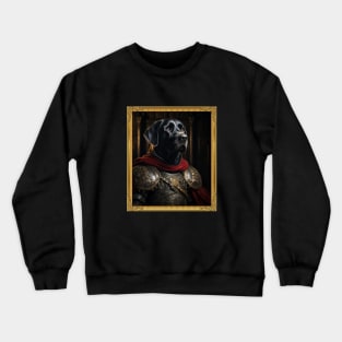 Stalwart Black Labrador Retriever - Medieval English Knight (Framed) Crewneck Sweatshirt